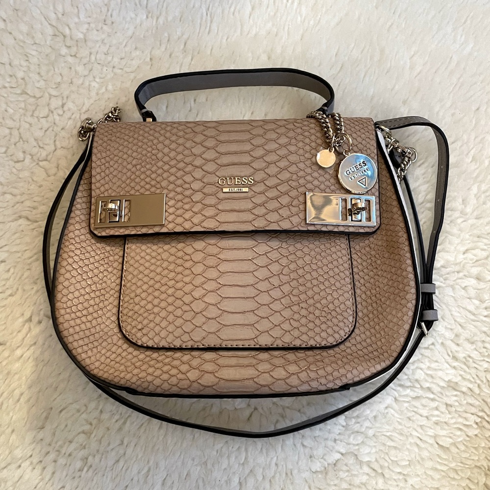 Guess Embose Snake Leather Crossbody